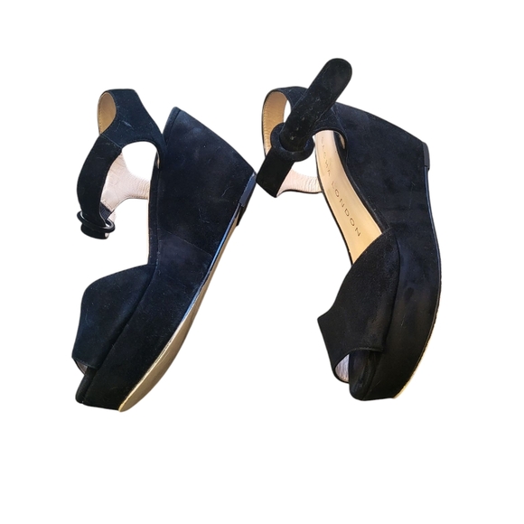 Pre-owned Sacha London Platform shoes Size 9 Color Black Upper Leather - Picture 4 of 7